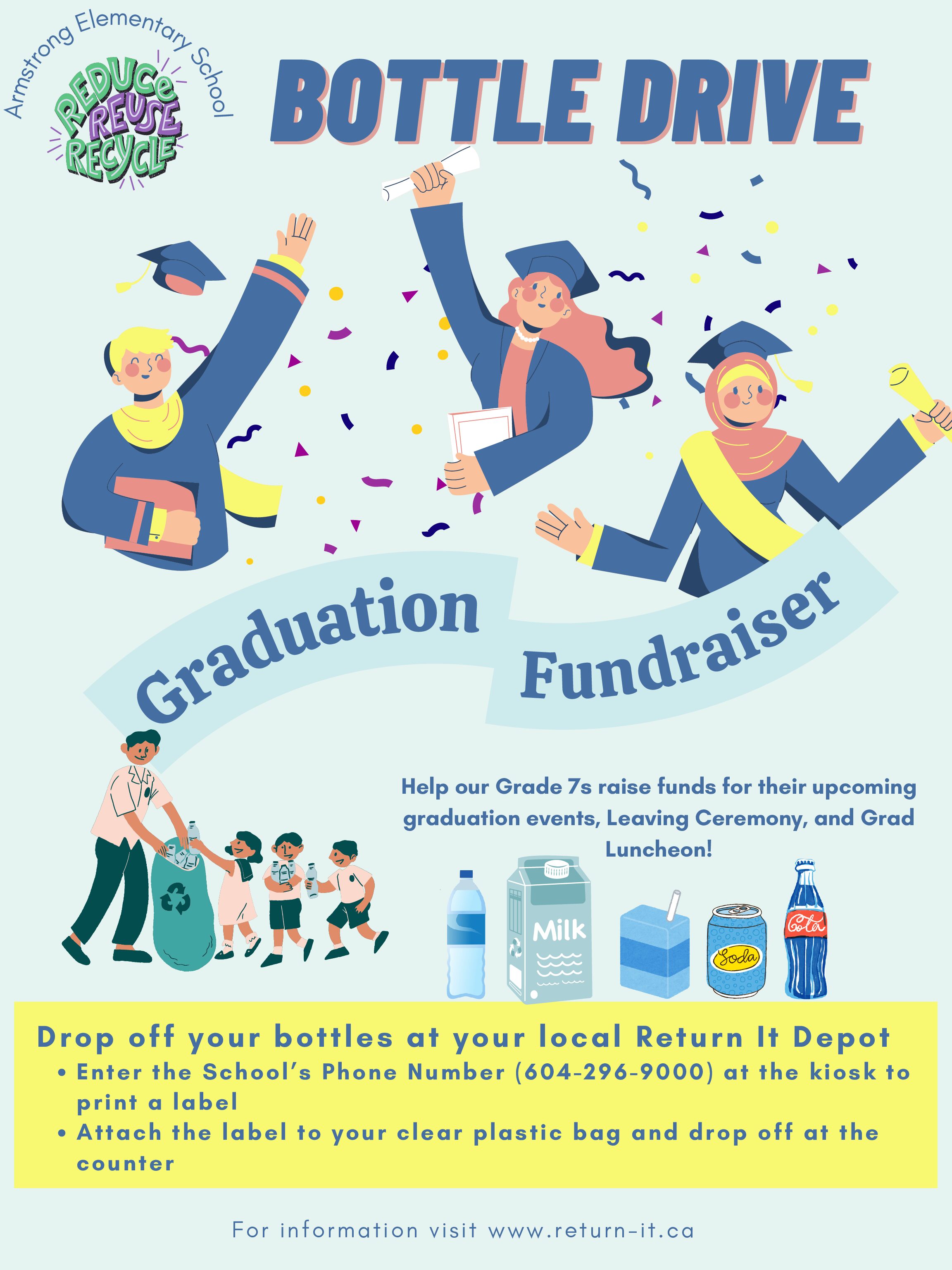 Dear Armstrong Families! The grade 7 parents have set up an account to help raise money for the Grade 7 luncheon and dance! Drop off your bags of empties and […]